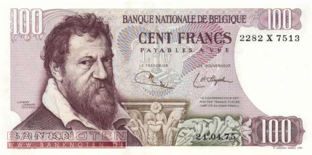 Belgium - 100  Francs (#134b-75_UNC)