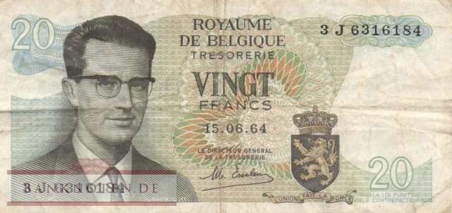 Belgien - 20  Francs (#138-U19_F)