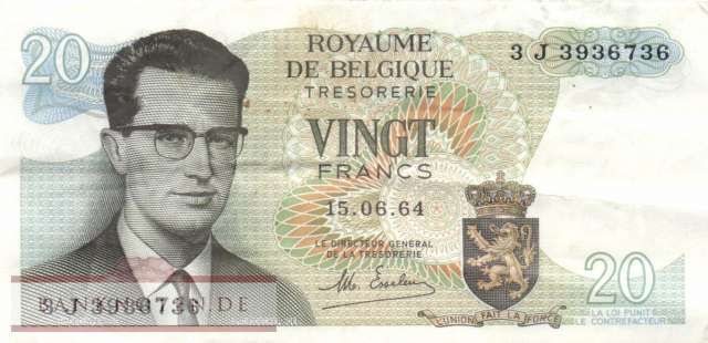 Belgien - 20  Francs (#138-U19_VF)