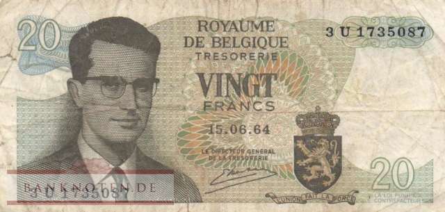 Belgien - 20  Francs (#138-U20_G)