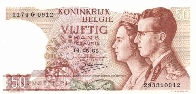 Belgien - 50  Francs (#139-U20_UNC)