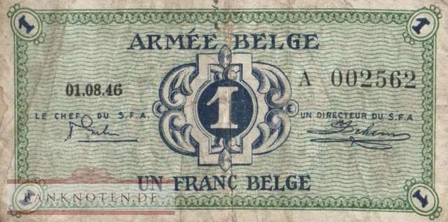 Belgium - 1  Franc (#M001a_F)
