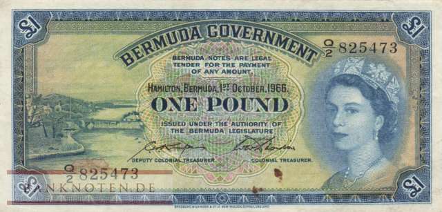 Bermuda - 1  Pound (#020d_VF)