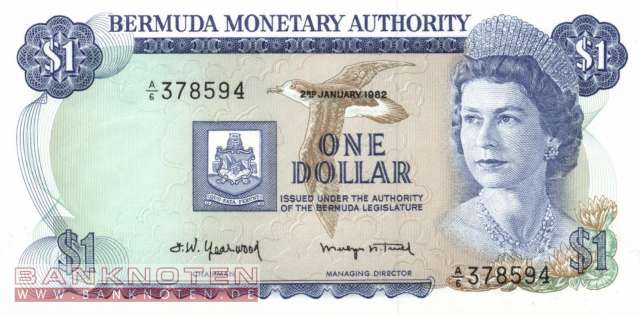 Bermuda - 1  Dollar (#028b-82_UNC)