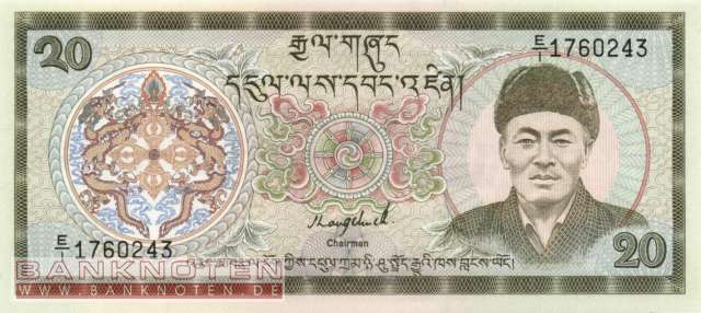 Bhutan - 20  Ngultrum (#016a_UNC)