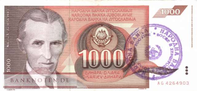 Bosnien Herzegowina - 1.000  Dinara (#002a_XF)