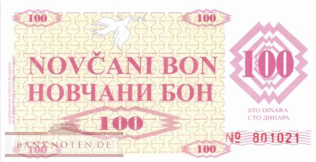 Bosnia and Herzegowina - 100  Dinara (#006r-2_UNC)