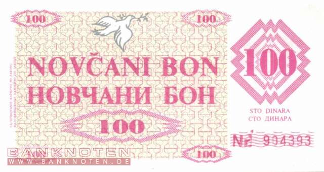 Bosnien Herzegowina - 100  Dinara (#006r-3_UNC)