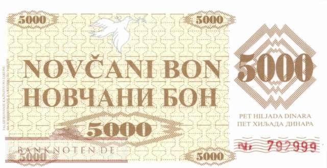 Bosnien Herzegowina - 5.000  Dinara (#009r_UNC)