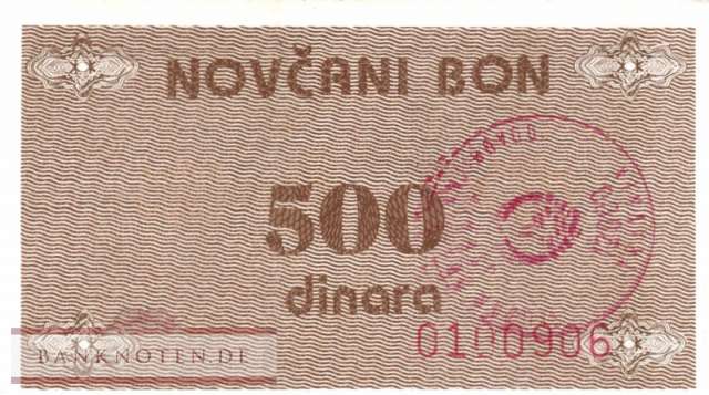 Bosnien Herzegowina - 500  Dinara (#049a_AU)