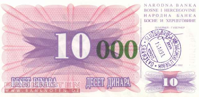 Bosnien Herzegowina - 10.000  Dinara (#053e_UNC)