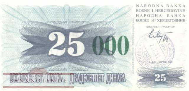 Bosnien Herzegowina - 25.000  Dinara (#054g-2_UNC)