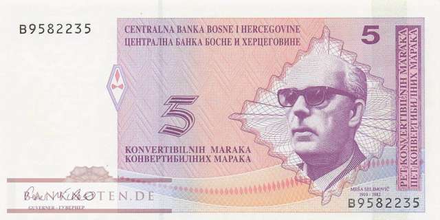 Bosnia and Herzegowina - 5  Convertible Marka (#061a_UNC)