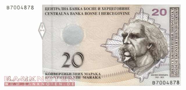 Bosnien Herzegowina - 20  Convertible Marka (#066a_UNC)