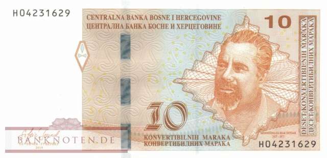Bosnia and Herzegowina - 10  Convertible Maraka (#080c_UNC)