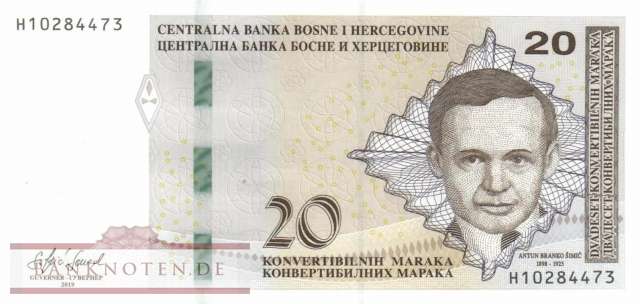 Bosnien Herzegowina - 20  Convertible Maraka (#082b_UNC)