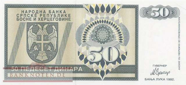 Bosnia and Herzegowina - 50  Dinara (#134a_AU)