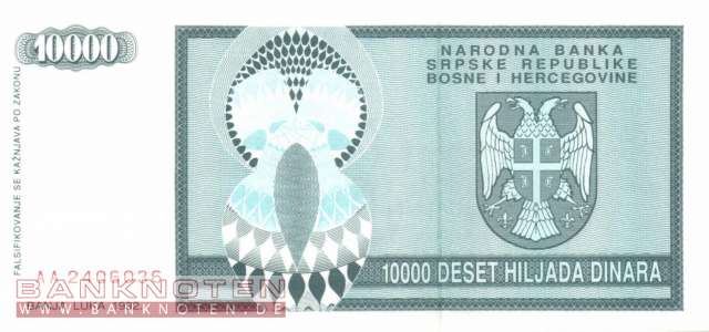 Bosnia and Herzegowina - 10.000  Dinara (#139a_UNC)