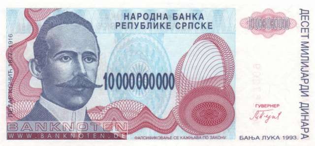 Bosnien Herzegowina - 10 Milliarden Dinara (#159a_UNC)