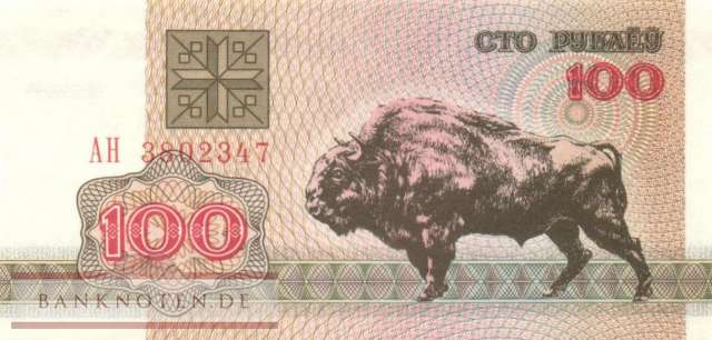 Belarus - 100  Rubel (#008-1_UNC)