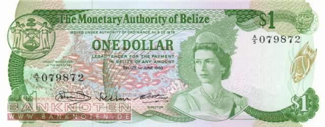 Belize - 1  Dollar (#038a_UNC)