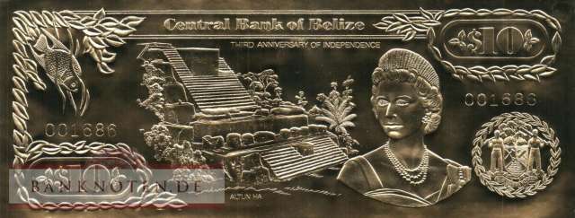 Belize - 10  Dollars (#CS1-010-4_UNC)