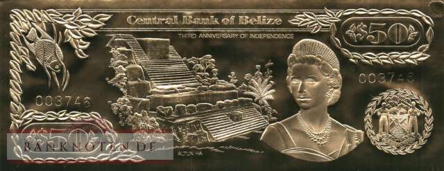 Belize - 50  Dollars (#CS1-050-3_UNC)