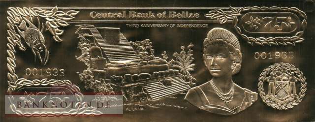 Belize - 75  Dollars (#CS1-075-4_UNC)