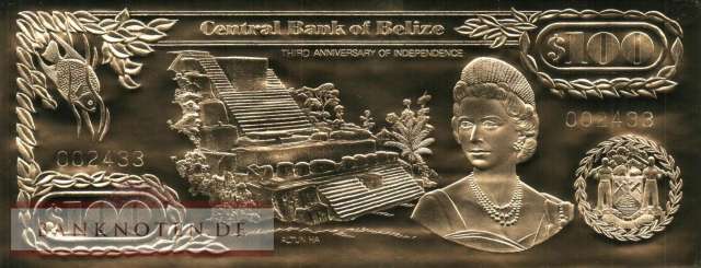 Belize - 100  Dollars (#CS1-100-1_UNC)