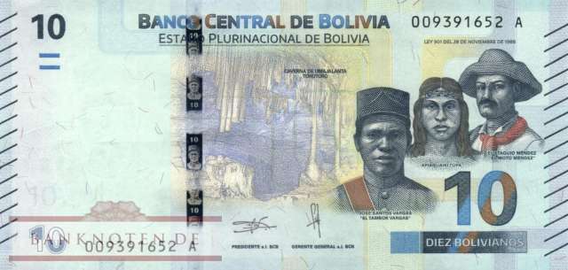 Bolivien - 10  Bolivianos (#248_UNC)