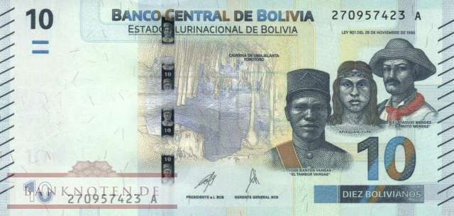 Bolivia - 10  Bolivianos (#248b_UNC)