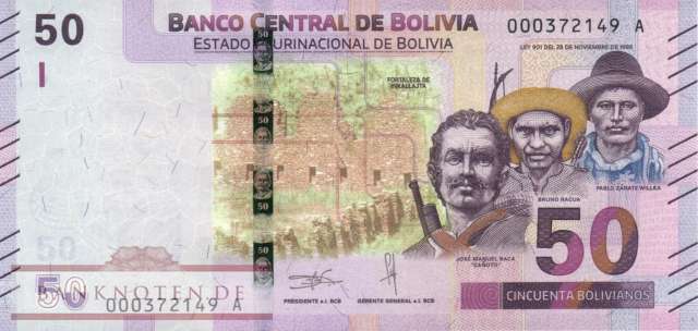 Bolivien - 50  Bolivianos (#250-1_UNC)