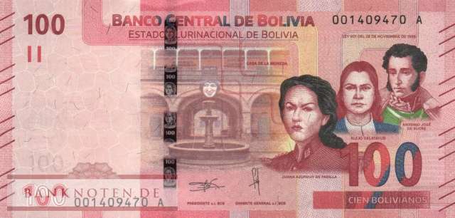 Bolivia - 100  Bolivianos (#251_UNC)