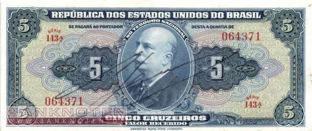 Brazil - 5  Cruzeiros (#134a_AU)