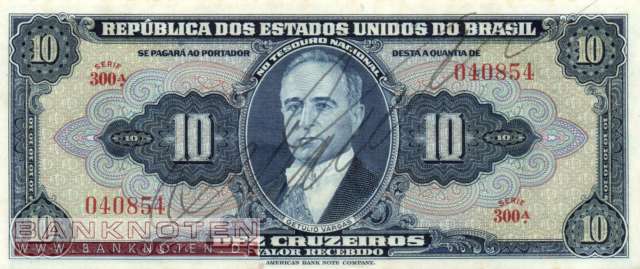 Brazil - 10  Cruzeiros (#135a_XF)