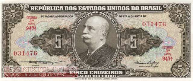 Brazil - 5  Cruzeiros (#158a_UNC)
