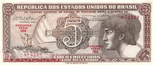 Brazil - 5  Cruzeiros (#166b_UNC)