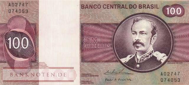 Brazil - 100  Cruzeiros (#195Aa-2_UNC)