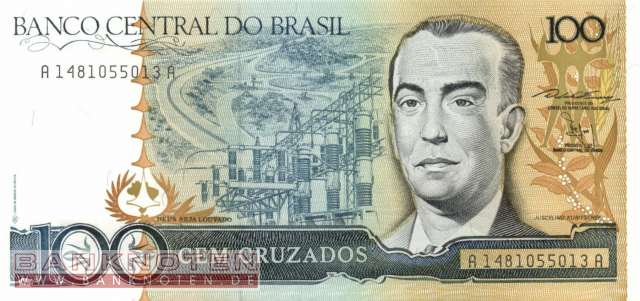 Brazil - 100 Cruzados (#211b_UNC)