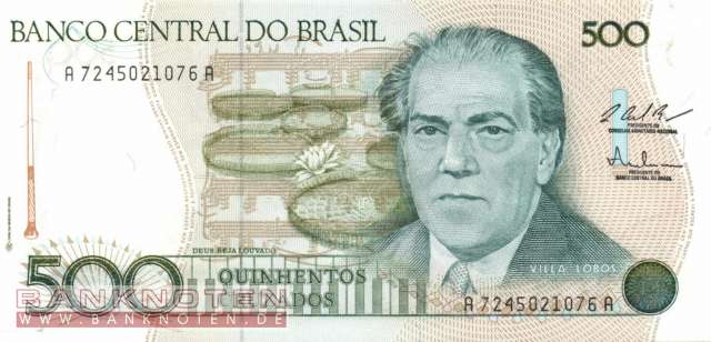 Brazil - 500  Cruzados (#212c_UNC)