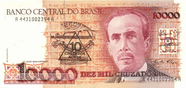Brasilien - 10  Cruzados Novos (#218b_UNC)