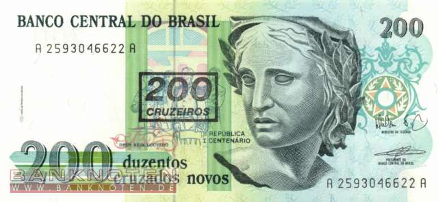 Brasilien - 200  Cruzeiros (#225b_UNC)