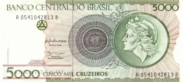 Brasilien - 5.000  Cruzeiros (#227_UNC)
