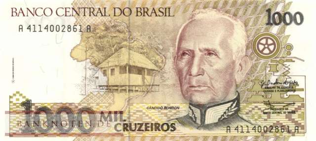Brazil - 1.000  Cruzeiros (#231a_UNC)