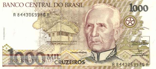 Brazil - 1.000  Cruzeiros (#231b_UNC)