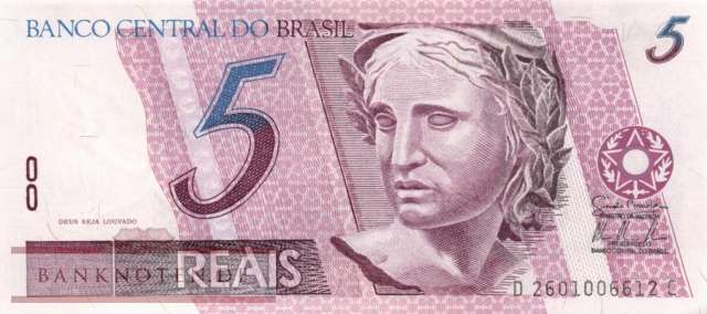 Brazil - 5  Reais (#244Ak_UNC)