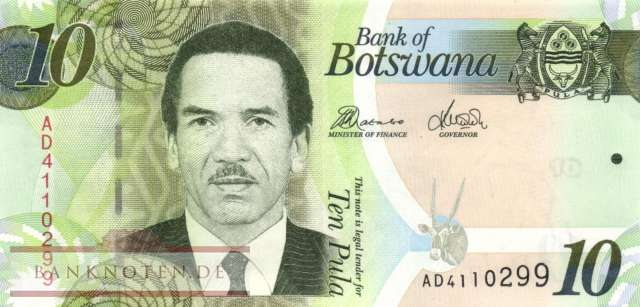 Botswana - 10  Pula (#030d_UNC)