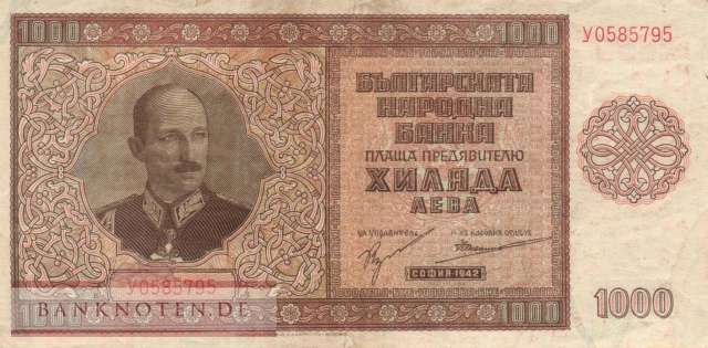 Bulgarien - 1.000  Leva (#061a_VF)
