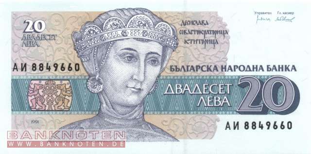 Bulgarien - 20  Leva (#100a_UNC)