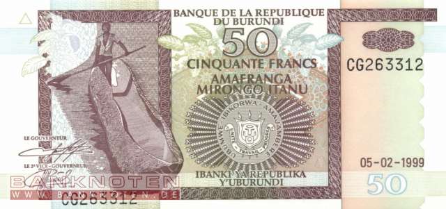 Burundi - 50  Francs (#036b_UNC)